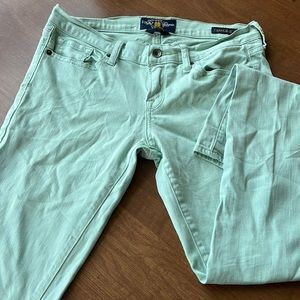 Mint Green Charlie Skinny Lucky Brand Jeans